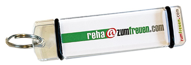 längliche klinik-schlüsselanhänger