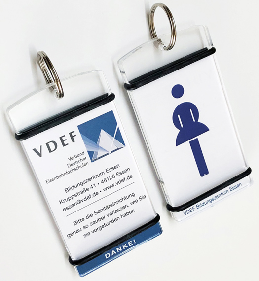 Schlüsselanhänger für Gäste WC