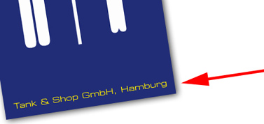 WC-Schlüsselanhänger im firmen ci